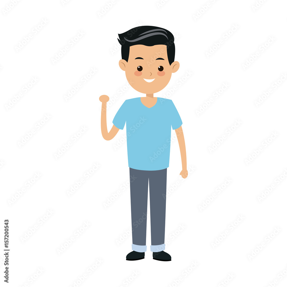 cartoon man male parent family adult member vector illustration