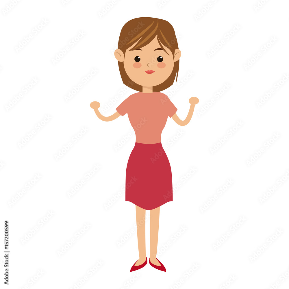 character woman femlae adult parent family member vector illustration character woman femlae adult parent family member vector illustration