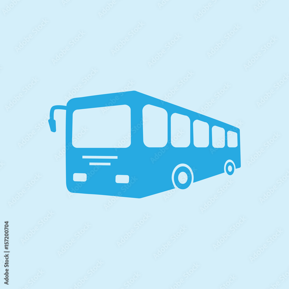 Bus sign icon. Public transport symbol. Flat design style. Bus sign icon. Public transport symbol. Flat design style.