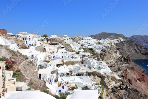 Panoramic view of Oia. Santorini Island, the Cyclades, Greece. © eugen_z