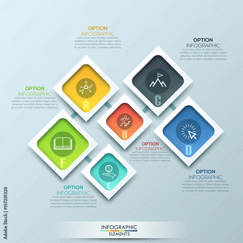 Abstract 3D digital illustration Infographic Abstract 3D digital illustration Infographic
