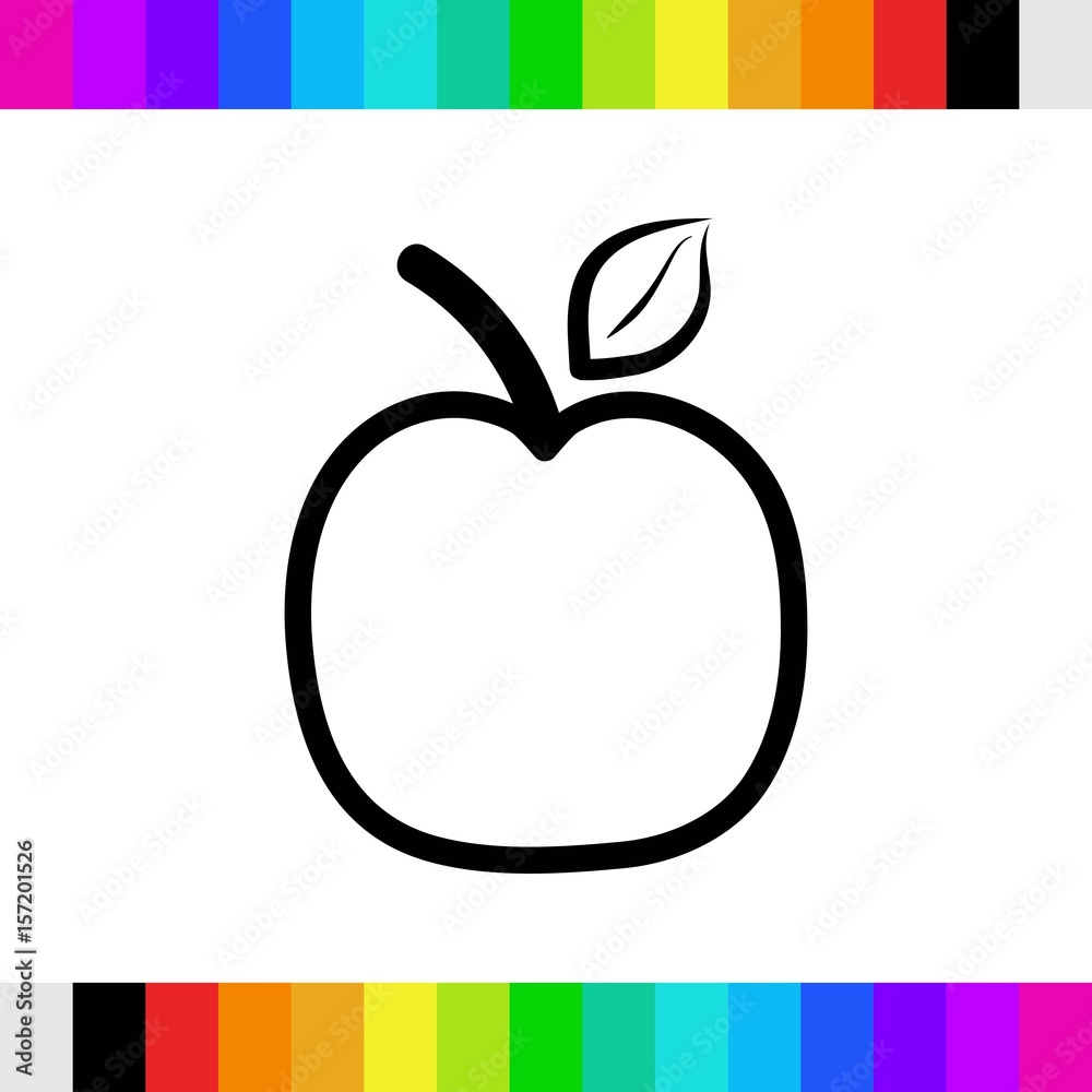 apple icon stock vector illustration flat design apple icon stock vector illustration flat design