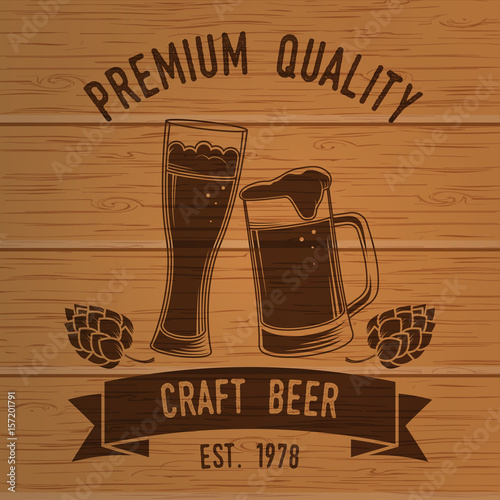 Vintage design for bar, pub and restaurant business.