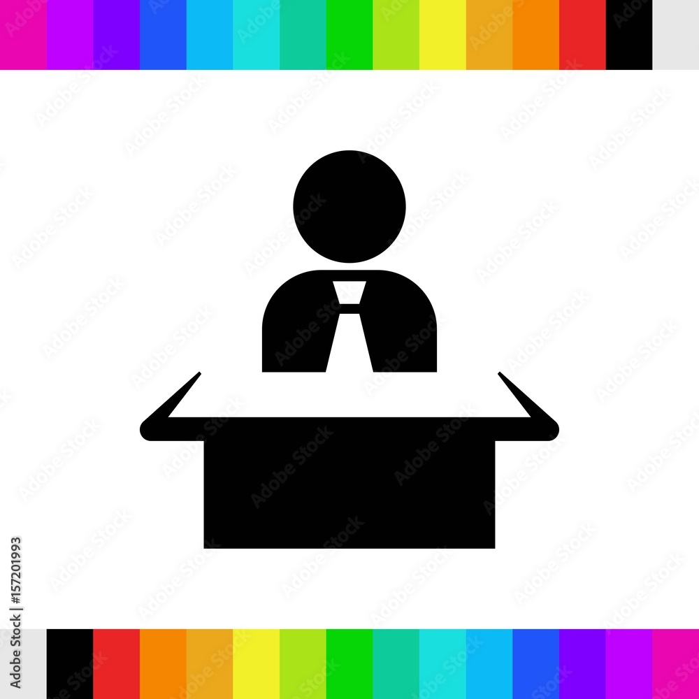 man sitting at the table icon stock vector illustration flat design man sitting at the table icon stock vector illustration flat design