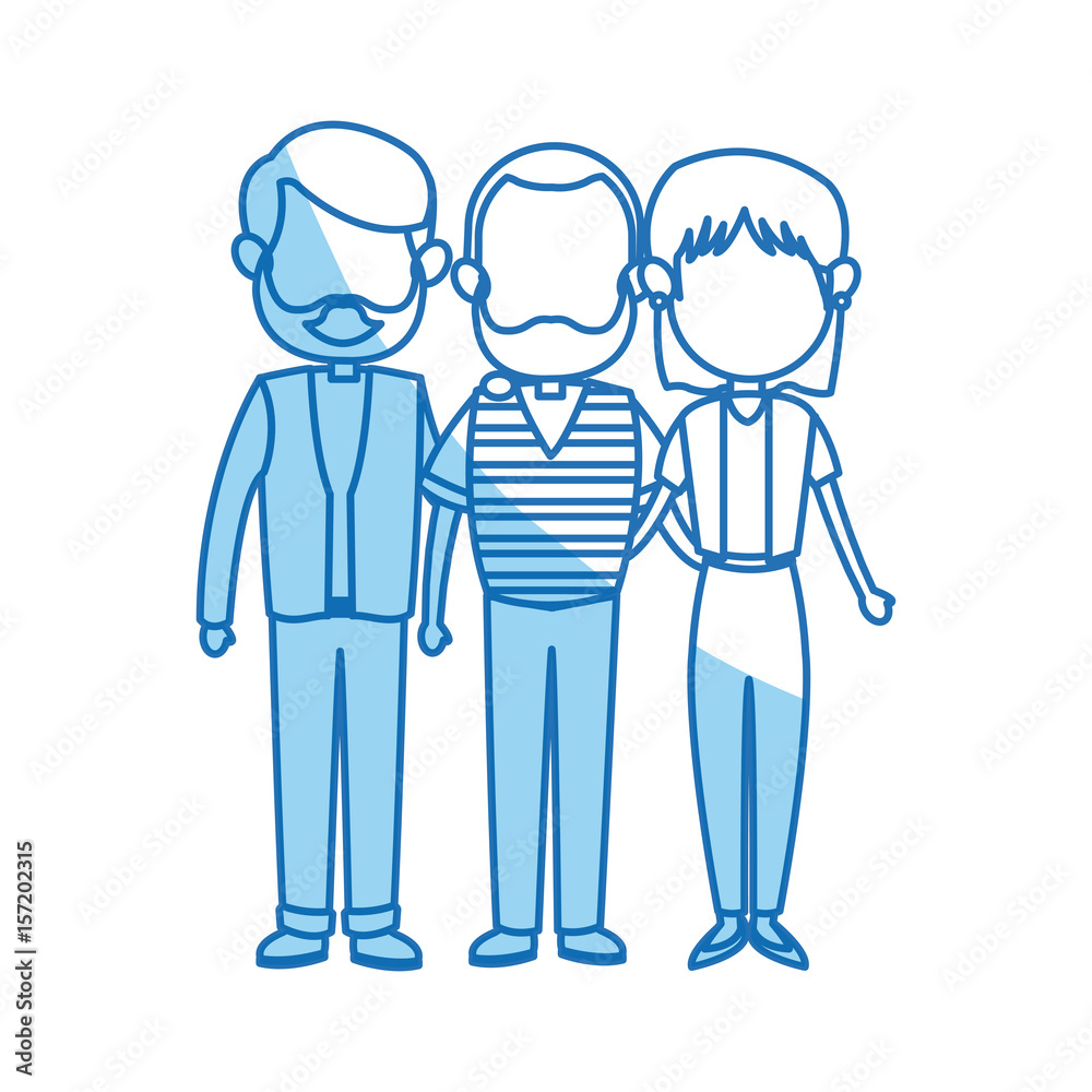custom made wallpaper toronto digitallovely grandparents with young man and woman. family and relationships vector illustration