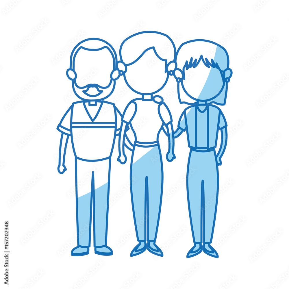 lovely grandparents with young woman. family and relationships vector illustration lovely grandparents with young woman. family and relationships vector illustration