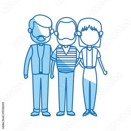 Wallpaper Mural lovely grandparents with young man and woman. family and relationships vector illustration Torontodigital.ca