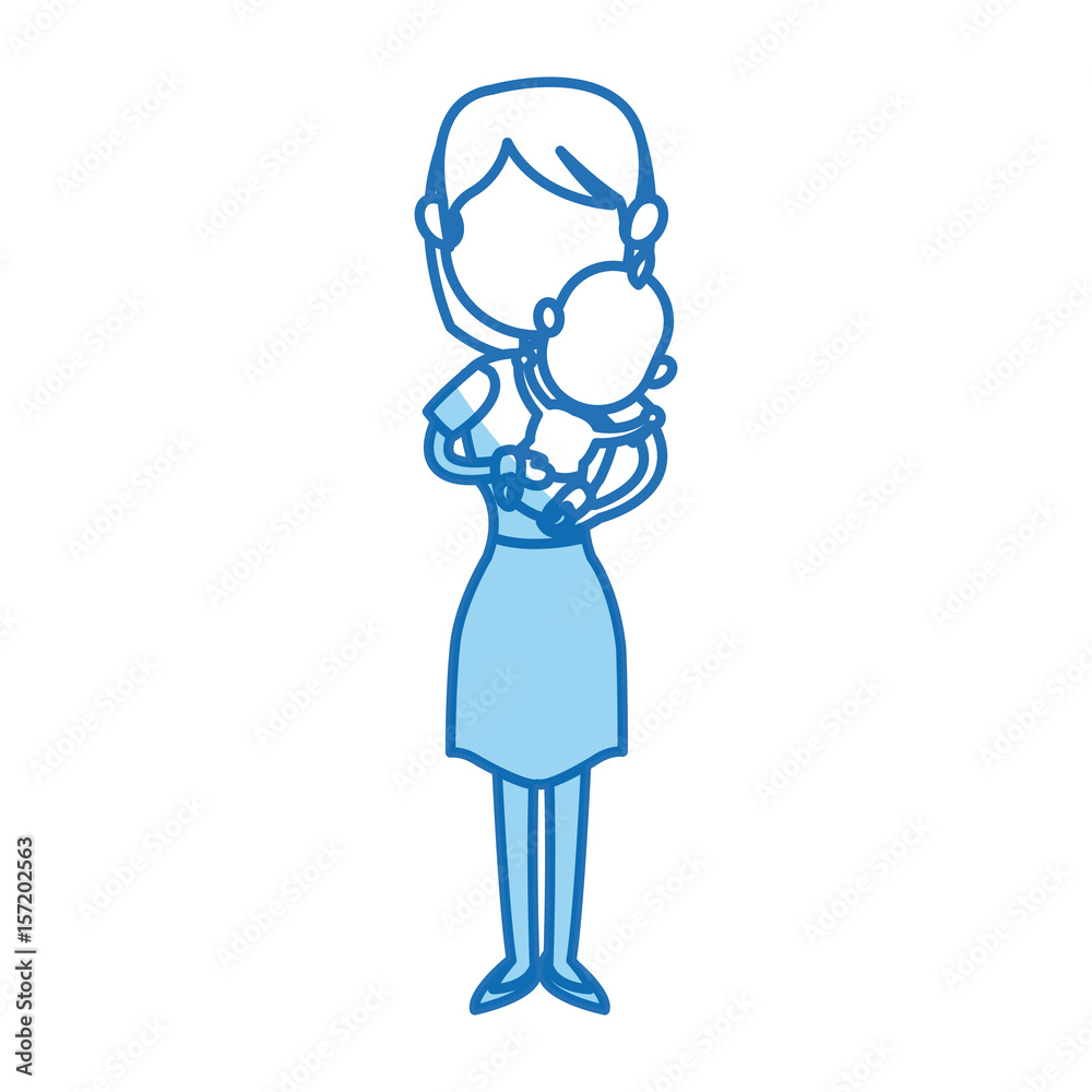 mother holding baby infant, motherhood, innocence vector illustration mother holding baby infant, motherhood, innocence vector illustration