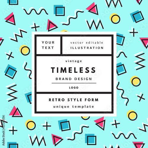 Retro label package template