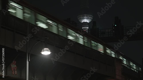 Train Passing By Berlin Tv Tower