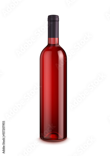 Bottle of wine isolated on white background
