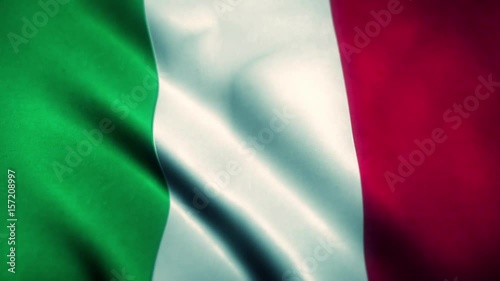  Italy Flag Blowing in the Wind