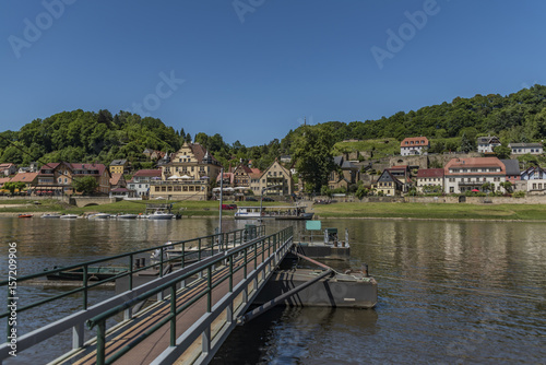 River Labe or Elbe in Stadt Wehlen