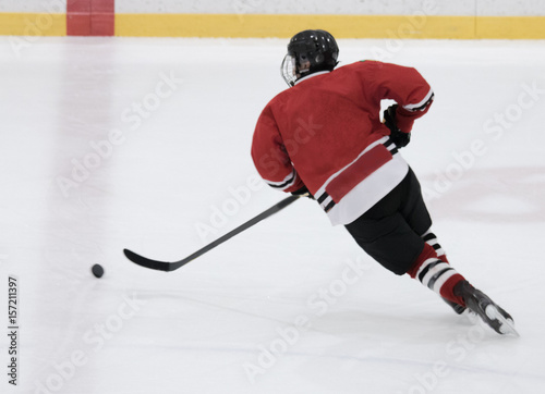 Ice Hockey Player with Puck