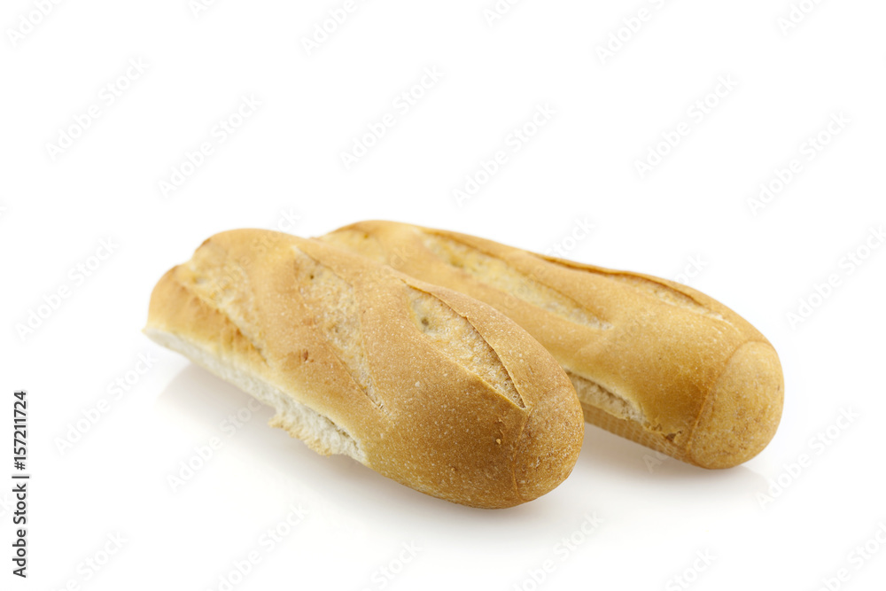 Two bread loaf isolated on white background. Two bread loaf isolated on white background.