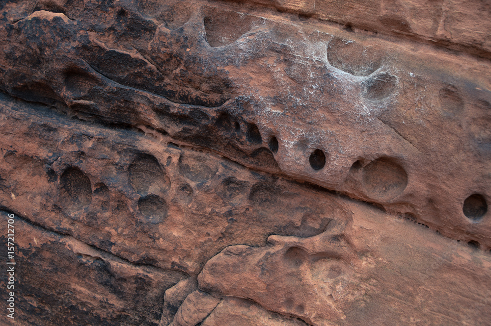 Obraz premium Waco Climbing holds near Moab.