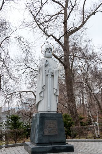 Russia, Vladivostok, April 8: a monument to Ilya Muromtsu