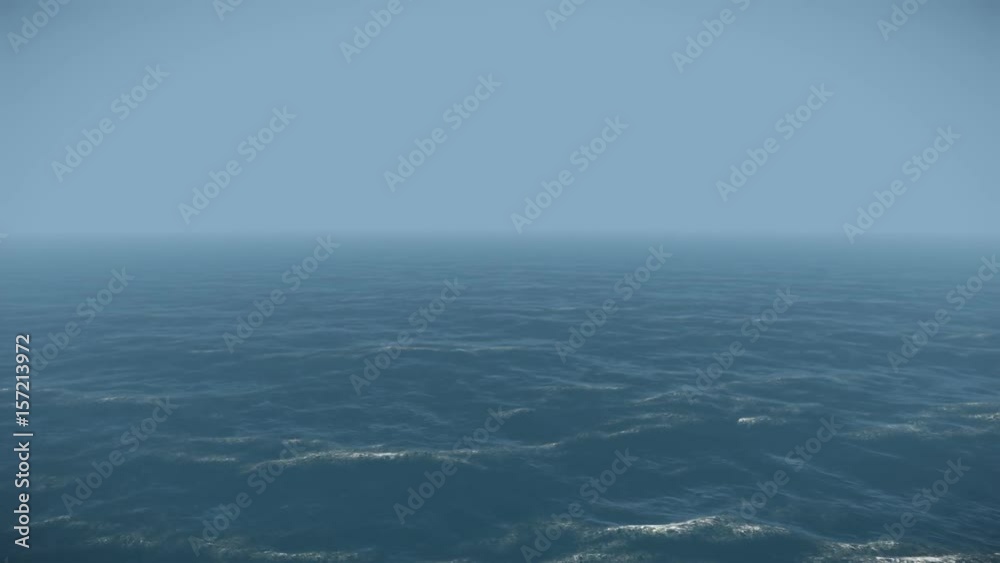 Endless Ocean Static Aerial View 3D Animation Endless Ocean Static Aerial View 3D Animation