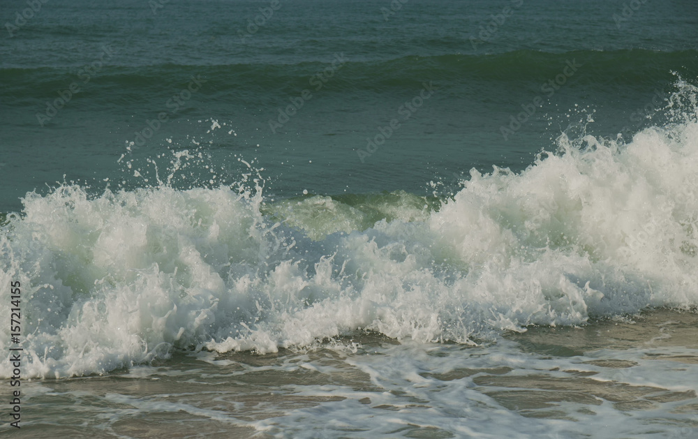 Beautiful waves of South China Sea on Dadonghai beach. Beautiful waves of South China Sea on Dadonghai beach.