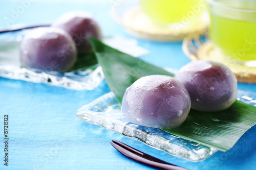 夏の和菓子　水まんじゅう photo