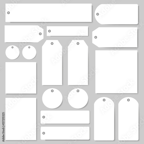 Vector tags and labels with empty copy space set