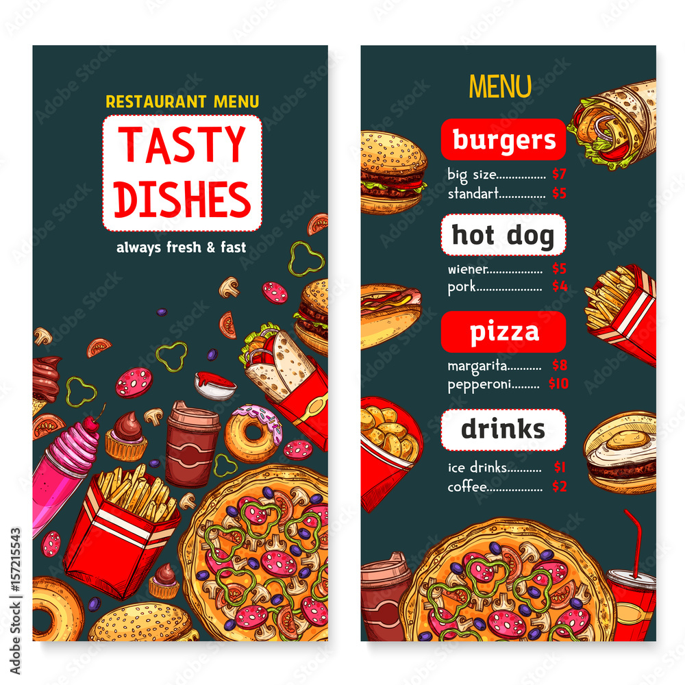 vector-menu-template-of-fast-food-restaurant-stock-vector-adobe-stock