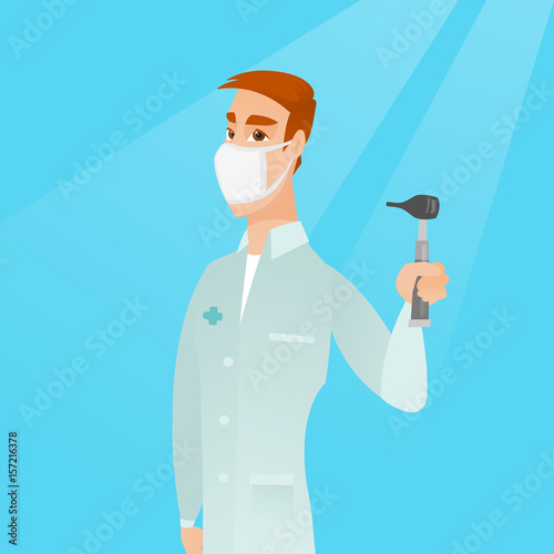 Ear nose throat doctor vector illustration.