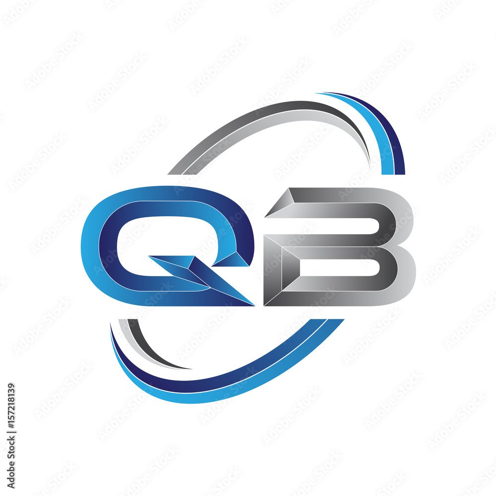 Simple initial letter logo modern swoosh QB Simple initial letter logo modern swoosh QB