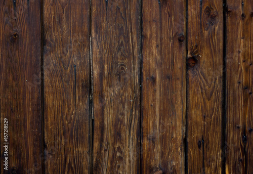 vertical old dark brown wooden planks background