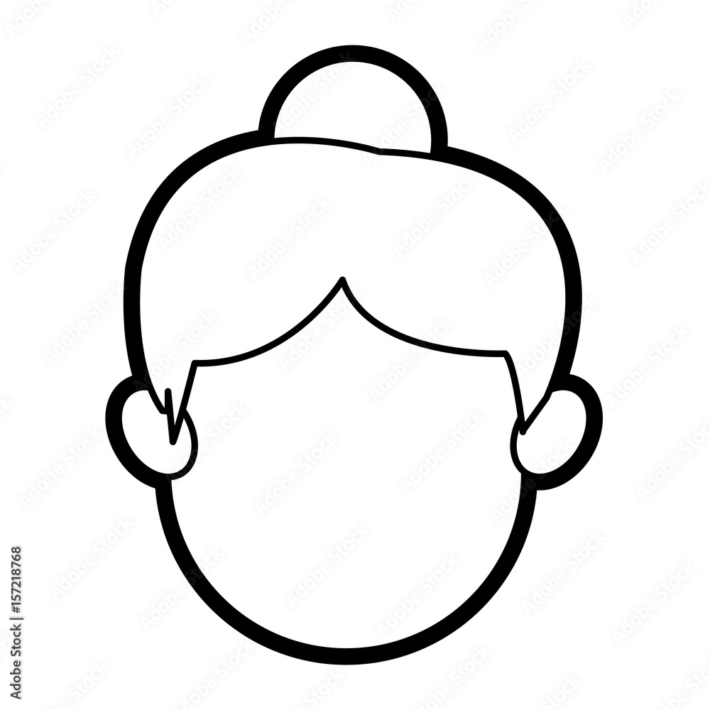 face head woman mom avatar image vector illustration