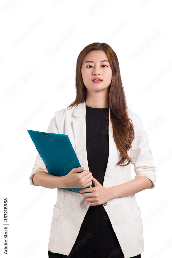 Woman standing isolated on white background Woman standing isolated on white background