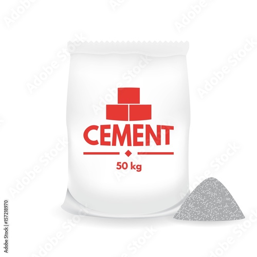 Paper sacks or Bags of Cement. Vector illustration.