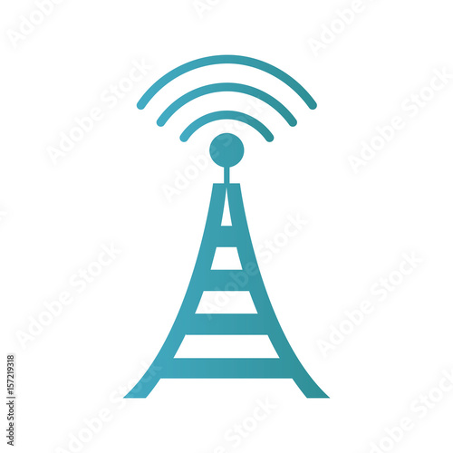 radio tower broadcast transmission icon vector illustration