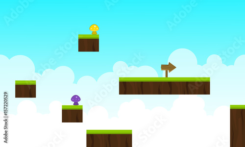 Cloud style game background collection