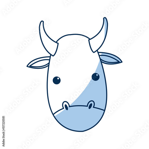 outlined cow manger animal nativity vector illustration