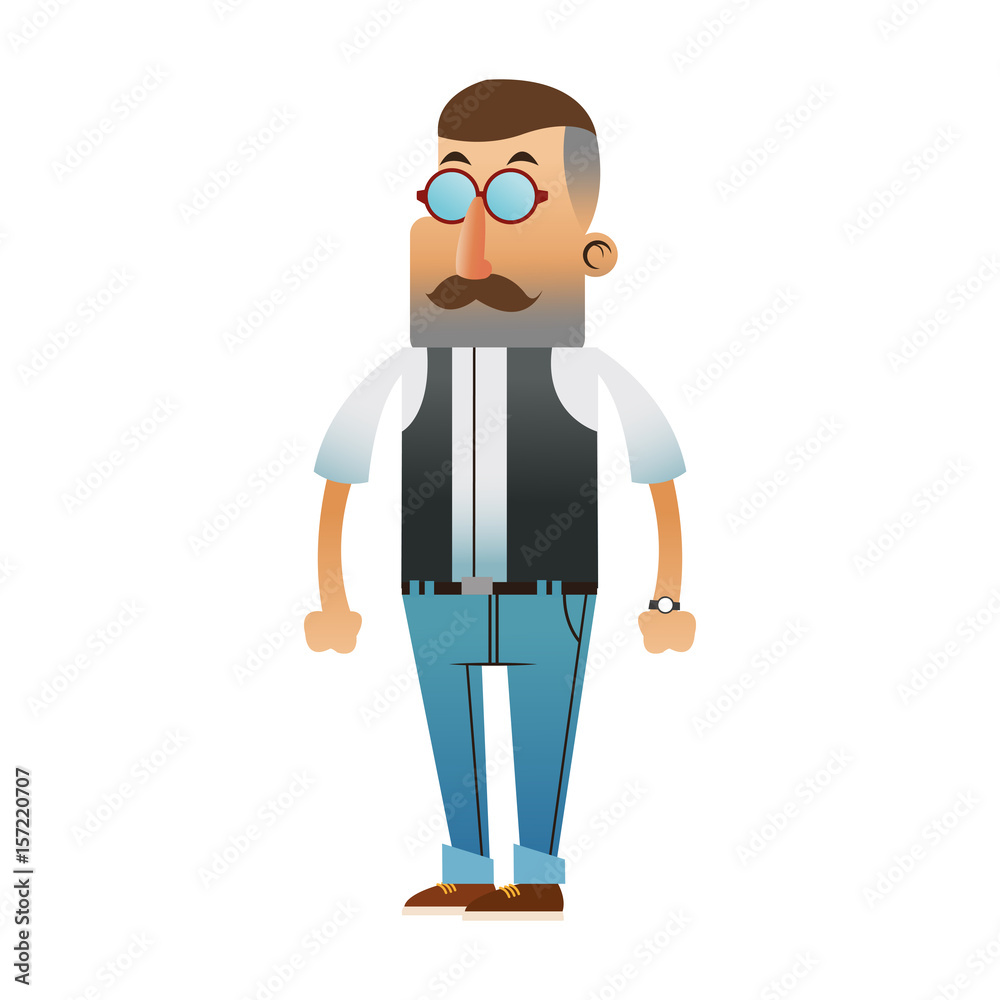 man with hipster style character icon image vector illustration design man with hipster style character icon image vector illustration design