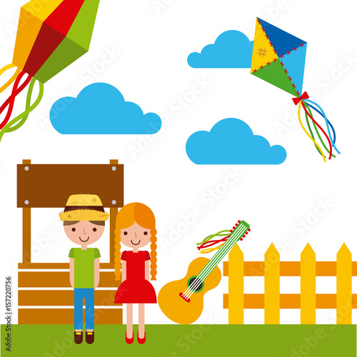 festivity june illustration icon vector design graphic isolated