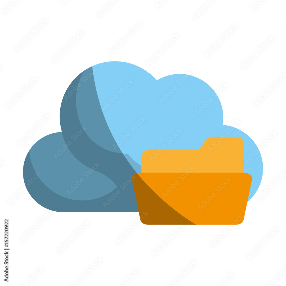 file folder and cloud storage related icon image vector illustration design file folder and cloud storage related icon image vector illustration design