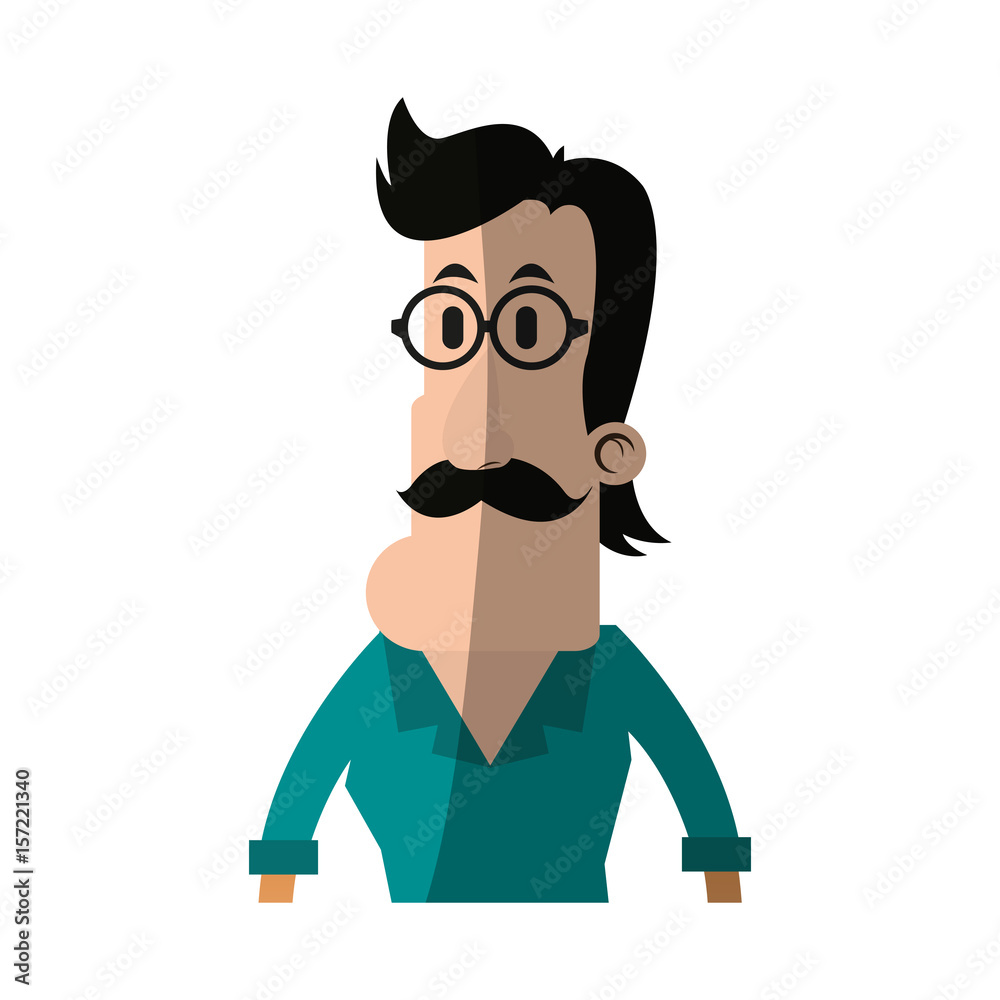 man with hipster style character icon image vector illustration design man with hipster style character icon image vector illustration design