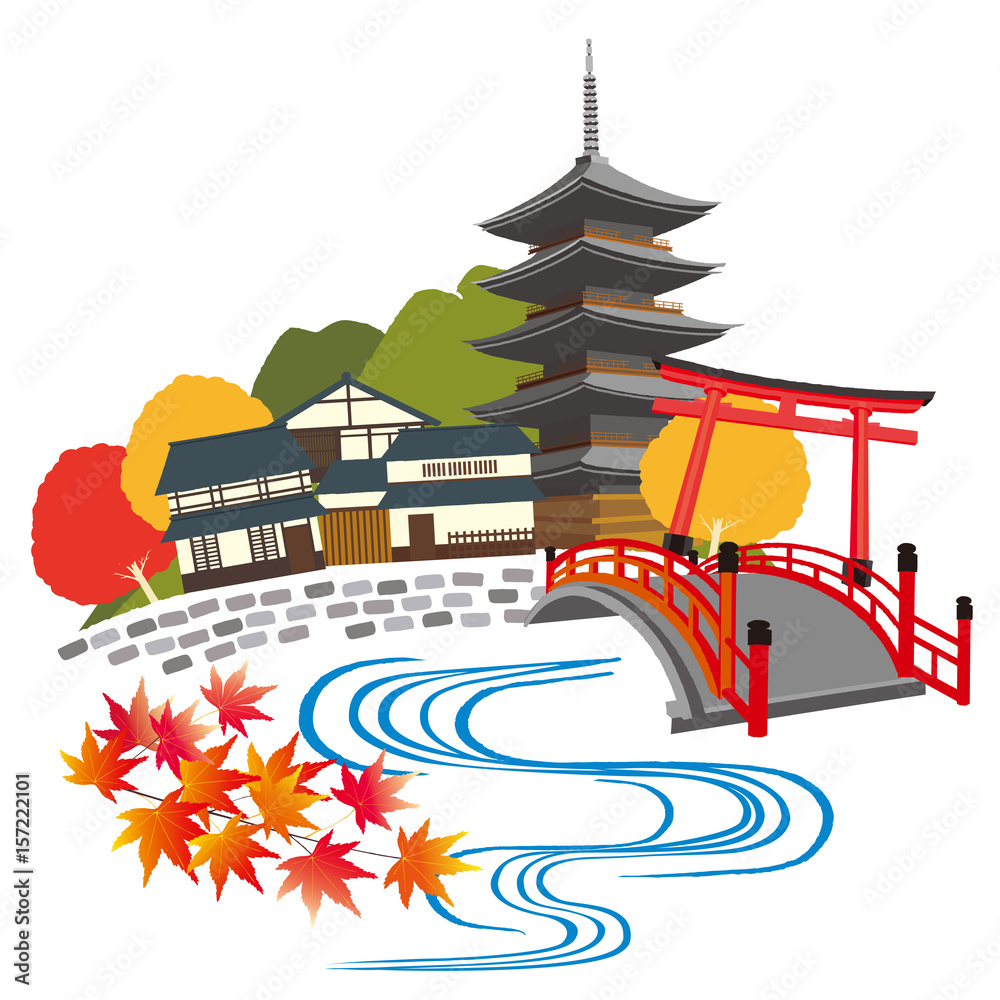 Naklejka premium Gród Kioto