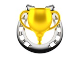 Horseshoe with trophy