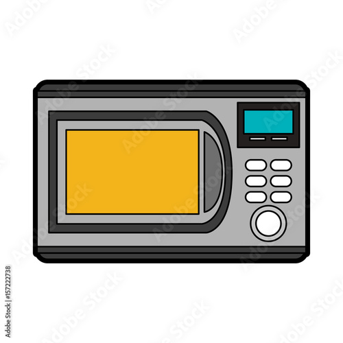 microwave oven home electronic appliance icon image vector illustration design  © Jemastock