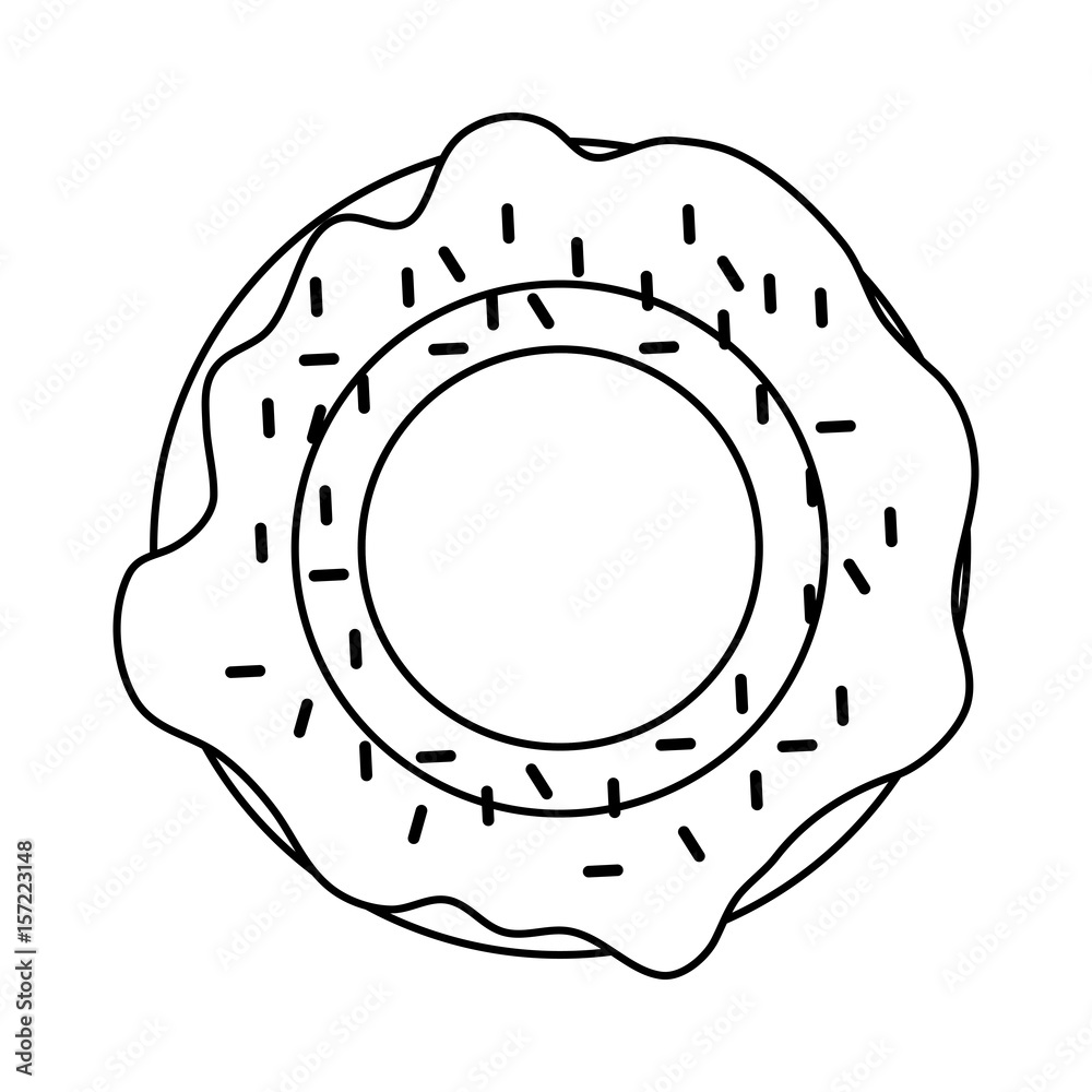 bagel fast food icon image vector illustration design single black line bagel fast food icon image vector illustration design single black line