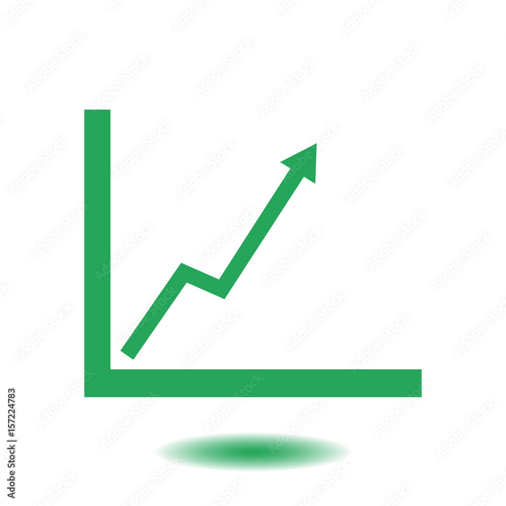 Business graph. Infographic. Chart icon. Growing graph simbol. Flat design style. Business graph. Infographic. Chart icon. Growing graph simbol. Flat design style.