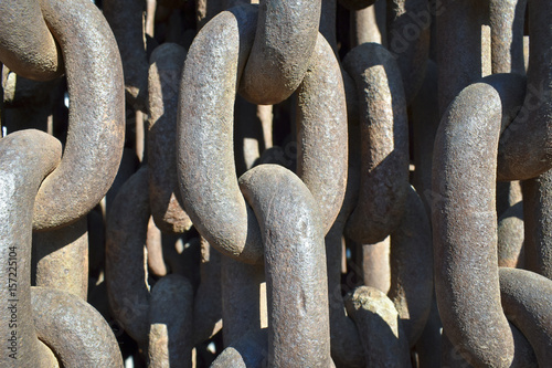 Bild auf Leinwand Close up of a rusty iron chain