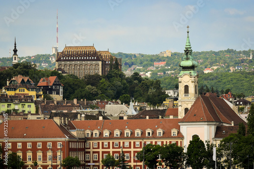 Foto Beautiful panoramic view of Budapest city