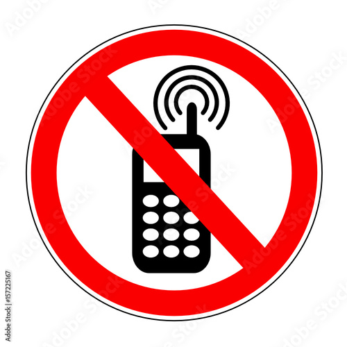 znak zakaz używania telefonu