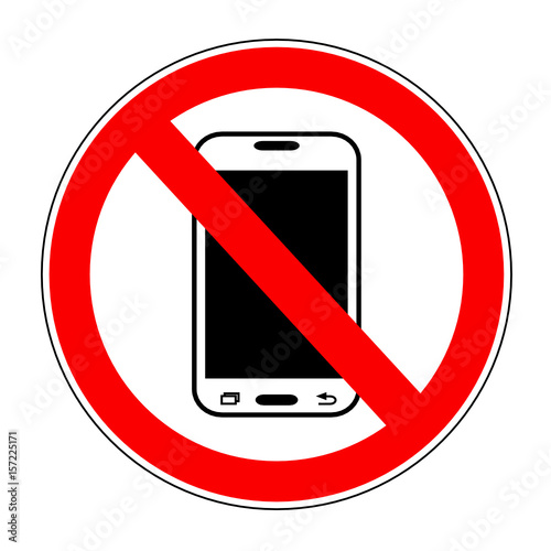 znak zakaz używania telefonu