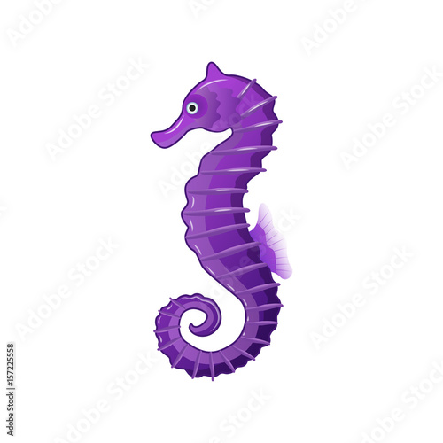 Cute sea horse cartoon.