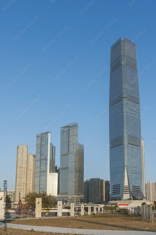 High Rise modern office buiding in Hong Kong city High Rise modern office buiding in Hong Kong city